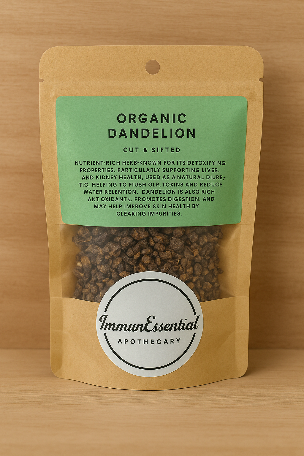 Organic Dandelion Root - Cut & Sifted
